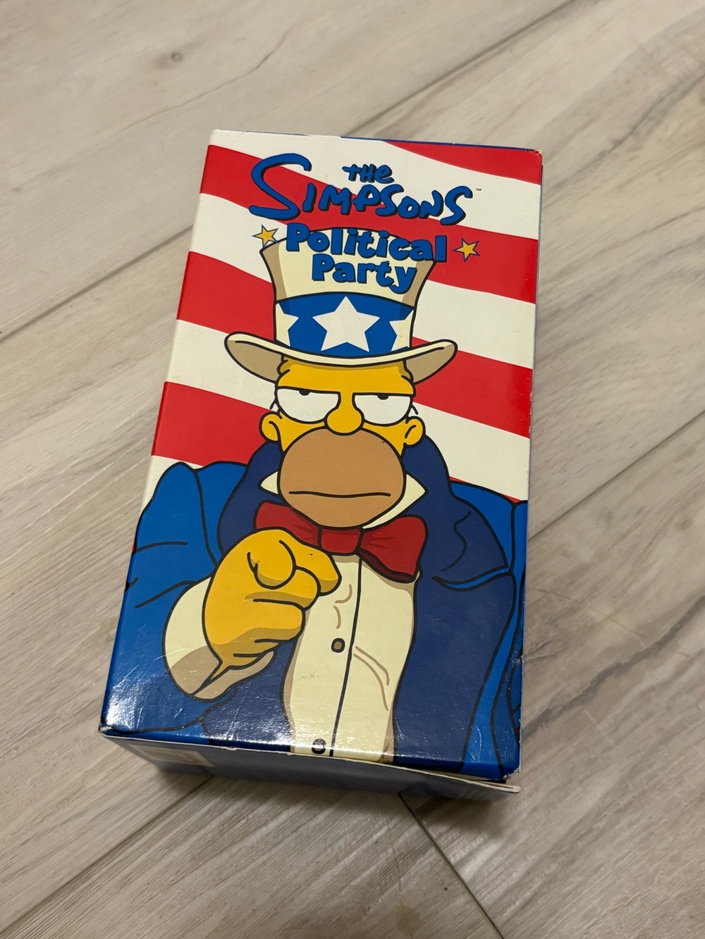 The Simpsons Political Party VHS Volume 1,2 & 3 - Blue/Red Design